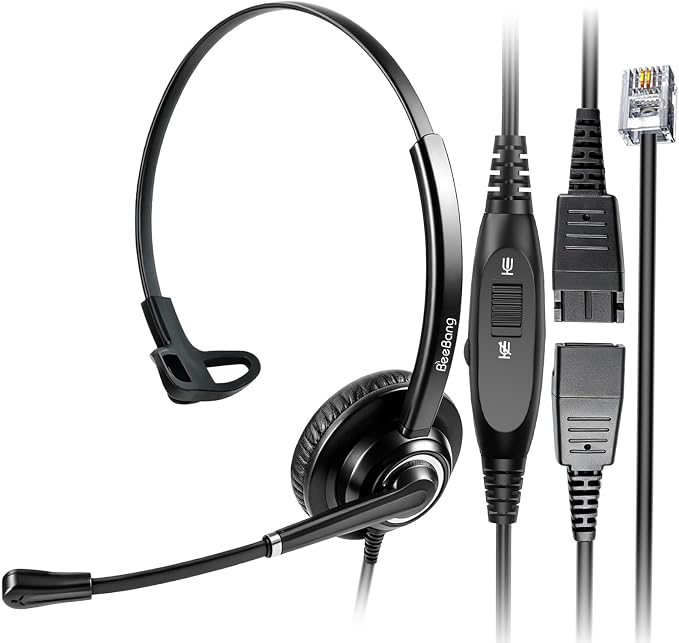 Telephone Headset with Microphone Noise Canceling for Cisco Landline Phone, Call Center Office Deskphone Headset with Phone Jack RJ9 for Cisco 6941 7841 7942 7960 7961 7962 7965 8845 8945