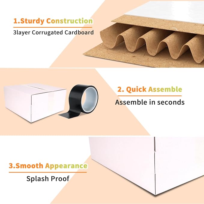 Rempry White 12x12x6 Shipping Boxes Set of 15, Corrugated Cardboard Box for Mailing, Packaging Small Business, Kraft Mailer Gift Boxes
