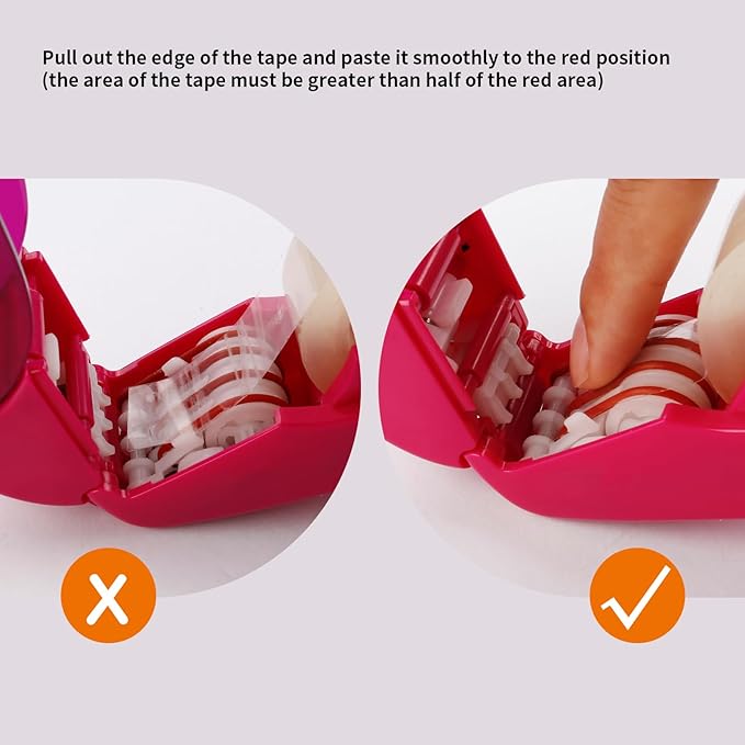 Eagle Automatic Tape Dispenser and Tape Gun. Free 1/2" (12mm) and 3/4" (19mm). Ideal for Taping Gifts, Packages, Scrapbooks and Envelopes (Pink)