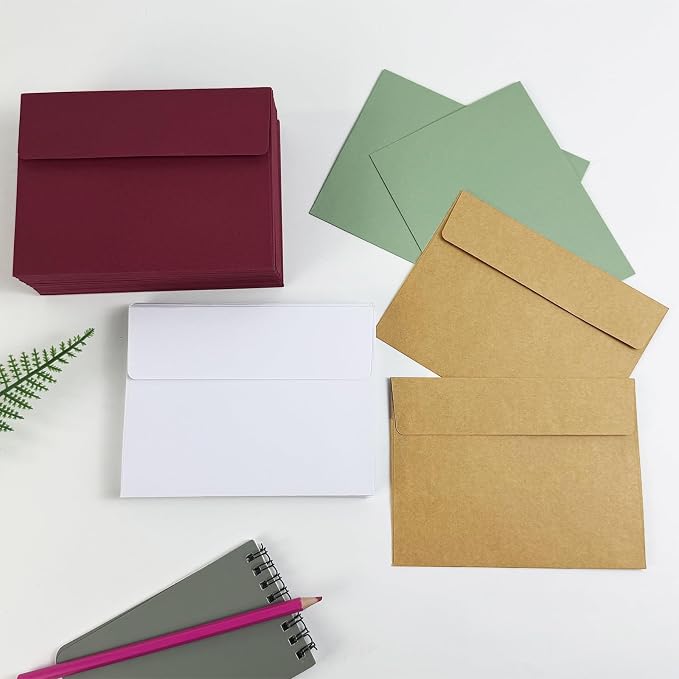 A2 Envelopes 100 Pack Envelopes for Invitations（Sage Green） | Self Seal Envelope for 4.25x5.5 Cards,4 3/8" x 5 3/4" Envelopes For Postcards, Photos，RSVP, Greeting Cards