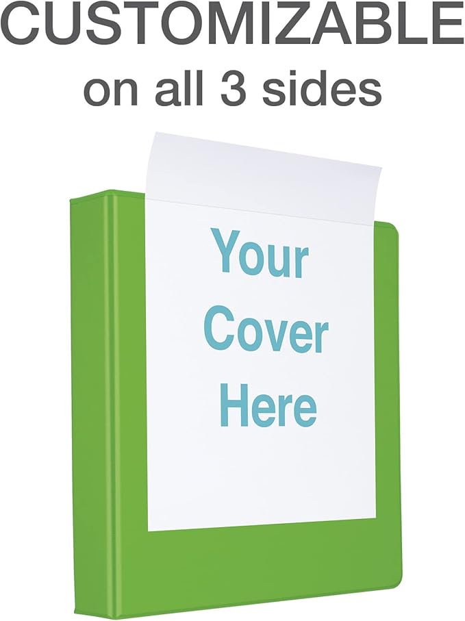 Oxford® 3 Ring Binders, Binders for School and Office, Durable 2 inch D Rings, Holds 540 Sheets, ClearVue™ Presentation Binder, Green, 4PK