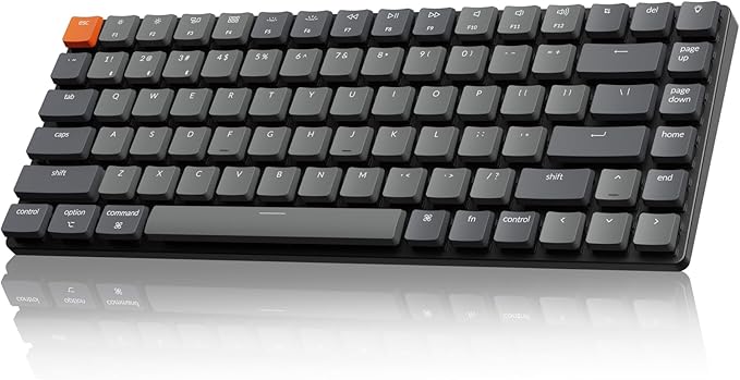 Keychron K3 Version 2, 84 Keys Ultra-Slim Wireless Bluetooth/USB Wired Mechanical Keyboard with White LED Backlit, Low-Profile Keychron Mechanical Red Switch Compatible with Mac Windows