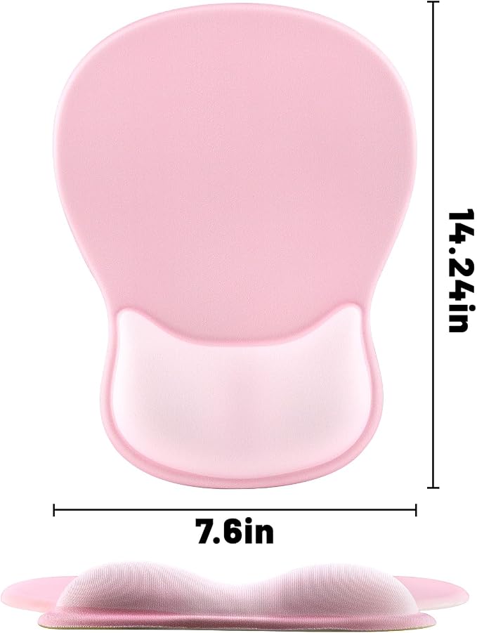 Ergonomic Mouse Pad with Wrist Rest - Gel Wrist Support Mousepad with Non-Slip PU Base for Computer, Laptop, Office & Home