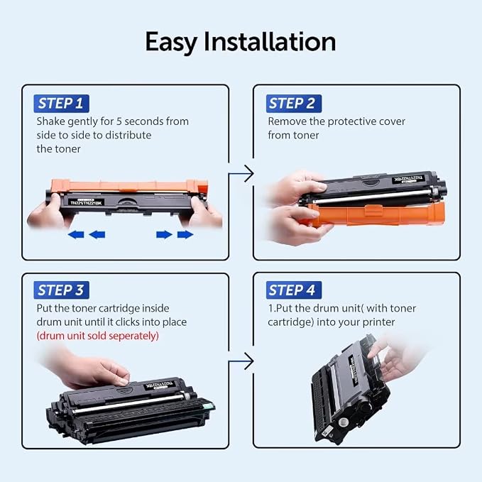 TN221 TN225 Toner Cartridge High Yield Replacement for Brother TN 221 TN 225 Compatible with MFC-9130CW HL-3170CDW HL-3140CW HL-3180CDW MFC-9330CDW (2 Black, 1 Cyan, 1 Magenta, 1 Yellow, 5 Pack)