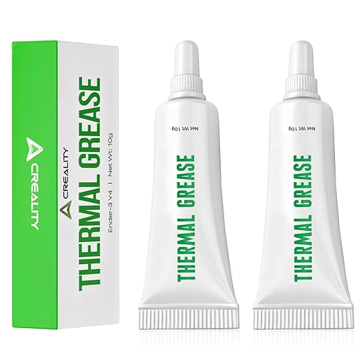 Creality 3D Printer Thermal Grease, 350°C High-Temperature Resistant Paste, Excellent Thermal Conductivity, Non-Conductive, for 3D Printer Hotend/Nozzle, Suitable for All FDM 3D Printer (2 Pack)