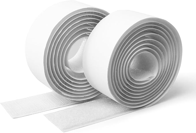 Art3d 4ft x 1 in. Hook and Loop Rolls Sticky Back, Heavy Duty, White | Double-Sided, Adhesive Strip, Nylon, Picture Hanging Strips Fastener for Mounting Hanging, Glass, Tile, Metal, Home, Office