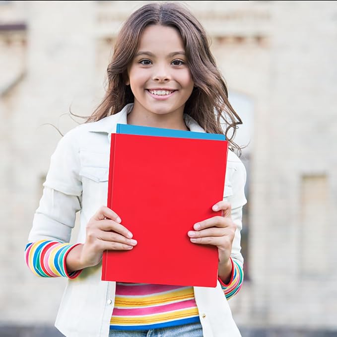 4 Pack Folders with Pockets and Prongs, 2 Pocket Folders with 3 Fasteners | Heavy Duty Paper Pocket Folders, for 8.5" x 11" Paper, for School Office Home, 4 Assorted Colors