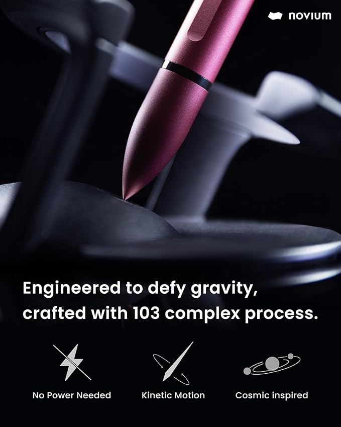 novium Hoverpen Interstellar, Mars Magma, Ballpoint Pen, Unisex | 23.5 Degree Angle, Schmidt Ballpoint Cartridges, Smooth Writing, No Spills, No Spotting, No Explosions