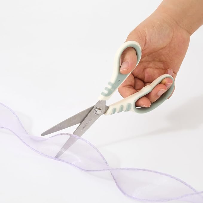 7 Inch purpose scissors kit with Box Cutter Retractable Crafts scissors with Ultra Sharp Blades and Comfort Grip Handles, Cute Box Cutters for Office Home,Arts Crafts Cartons Cardboard Paper-Grean