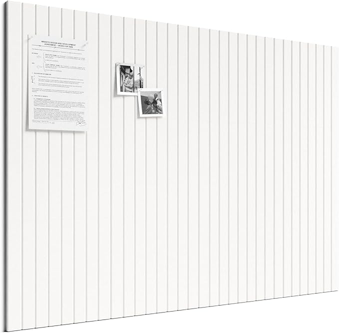 Bumusty 48"x 36" Large Felt Bulletin Board Tiles, Milky White | 12-Pack Cork Board Alternative, Wall Decor, 30 Pushpins, 60 Adhesive Tabs, Vision Board, Office, Classroom, Home, Dorm