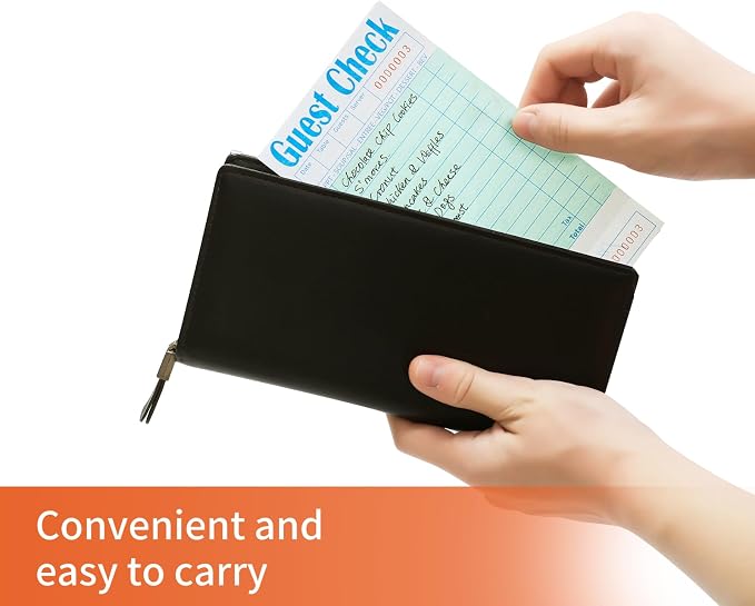 ZPARIK 60 Pack/3000 Tickets Guest Checks Books for Servers, Green | 50 Sheets Per Pack, Total 3000 Total Tickets; Durable Server Notepads for Cafes, Diners & Restaurant Staff
