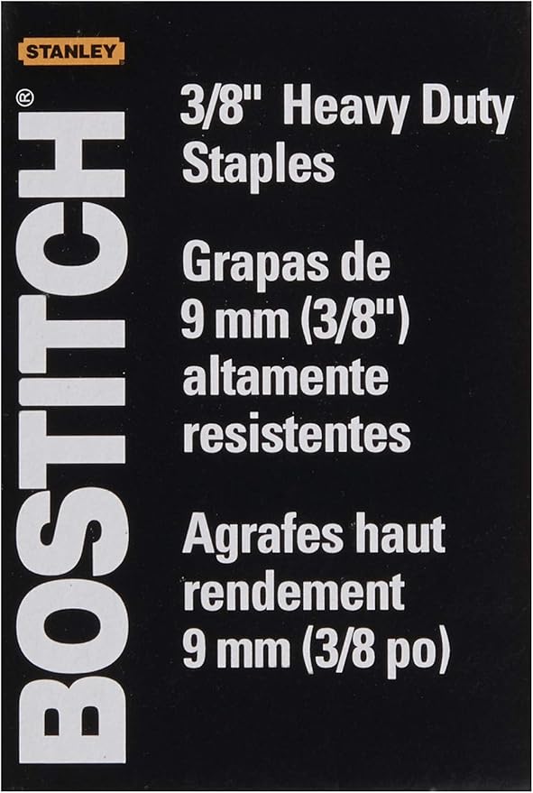 Bostitch Office Heavy Duty Premium Staples, 25-55 Sheets, 0.375 Inch Leg, 5,000 Per Box (SB353/8-5M)