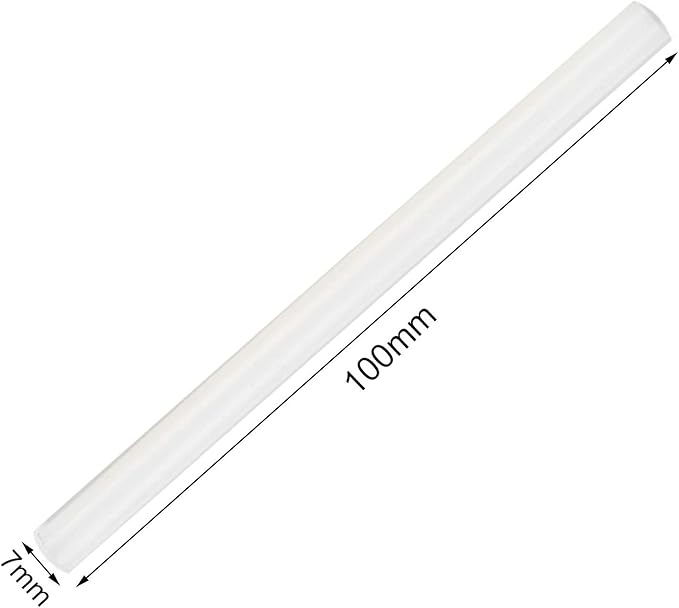 HUIHUIBAO 12 PCS Colored Hot Glue Sticks, Mini Hot Melt Adhesive Glue Stick for DIY Art Craft, 7 x 100mm, White