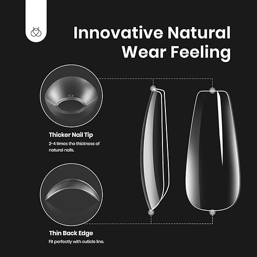 Beetles Gel Nail Kit Easy Extension Set With 500Pcs Medium Coffin Shaped Tips 5 in 1 Nail Glue Base Gel and Innovative Led Lamp Easy Funny Diy False Tips Art at Home Day