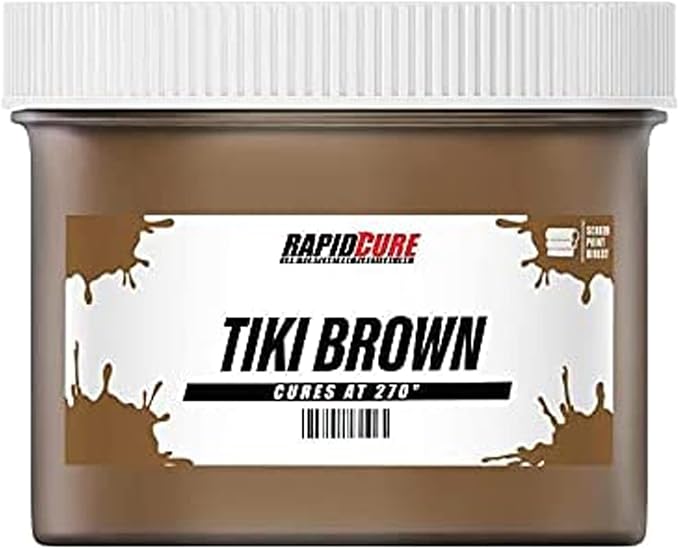 Rapid Cure® Screen Printing Ink Brown (8oz.) - Plastisol Ink for Screen Printing, Fast Curing Fabric Paint - Screen Print Direct®, USA Made