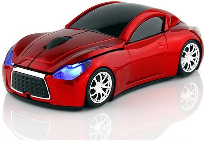 MGbeauty Sports Car Mouse Wireless Mouse Computer Mice Laptop Optical Gaming Mouse Red (Red)