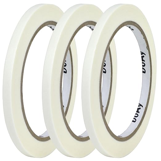 3 Pack White Masking Tape - Painters Tape 0.25 Inch Wide - Multi-Surface, Water Resistant, Indoor & Outdoor Use - 270FT Total - Artist Tape for Paint, Wall, Car, DIY (#4010)