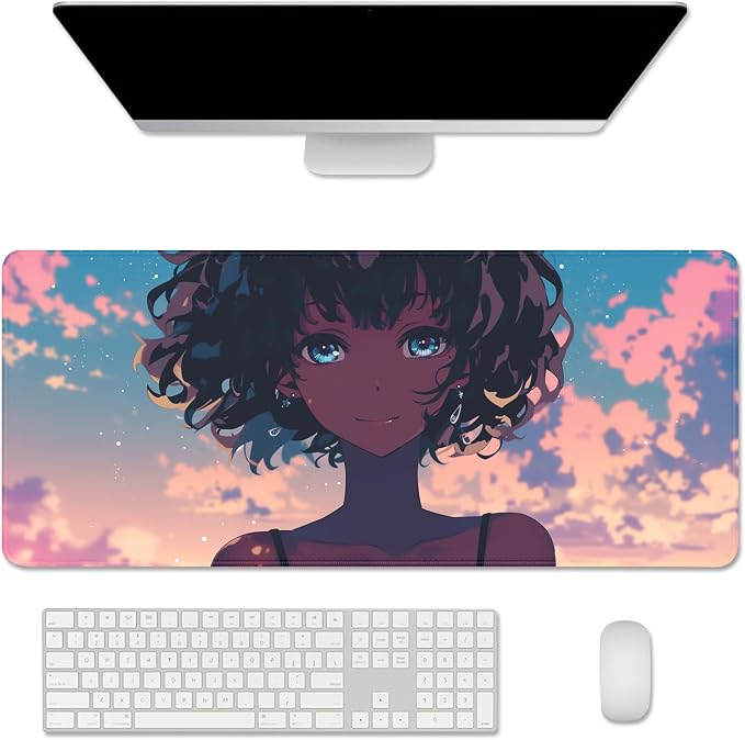 Extended Mouse Pad Desk Mats on Top of Desks Keyboard Pad Large Mousepad | Stitched Edges Rubber Non-slip Girls Office Study Gaming Computer Keyboard Laptop PC XL Extended Long