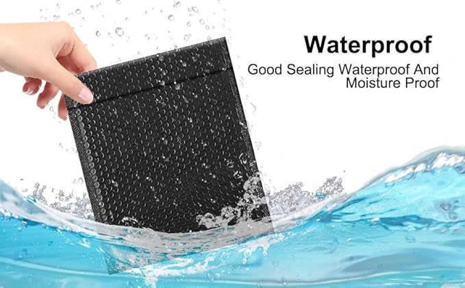 Koja 10 X 13” Padded Bubble Mailers 25-Pack. Quality Mailing and Shipping Envelopes and Bags with 10 X 12" Usable Size. Extra-thick Padding. Fast and Easy Self-seal Envelope. (Black)
