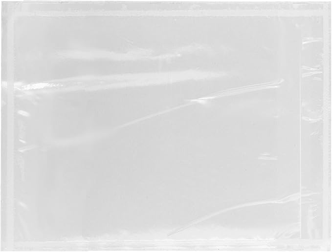 1000 Count 4.5" x 6" Shipping Label Envelopes, Clear Packing List Pouches with Self-Adhesive Back, Top Loading for Shipping Labels Sleeves, for Packing Slips, Labels Invoices & Paperwork. GPI