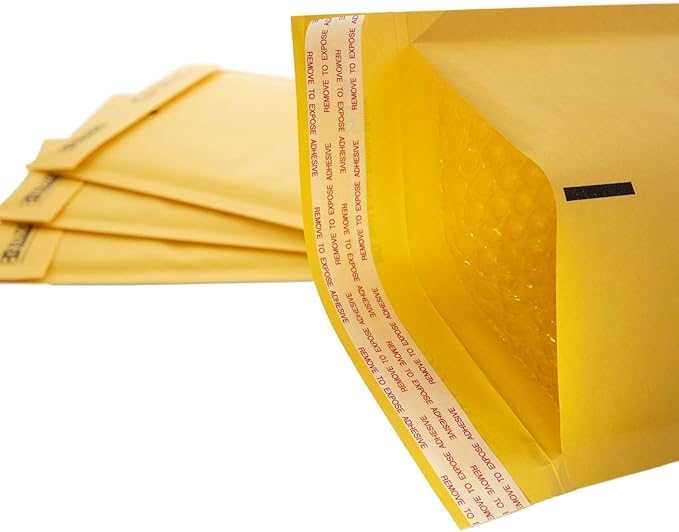 Kraft Bubble Mailers 6"x9.25" Self Seal Closure Padded Cushion Envelope 4PC