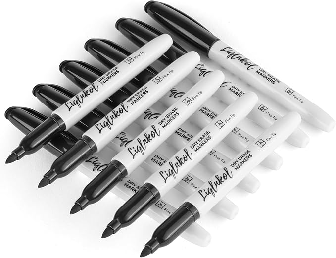 Dry Erase Markers Bulk, 84 Pack Black Fine Point Tip Whiteboard Markers, Low Odor Dry Erase Markers for Office, Home - Work on Calendar, Refrigerator, and More