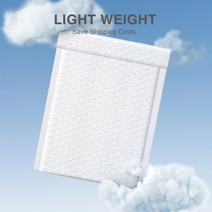 Metronic 1000 Pack Bubble Mailer 6x10 Inch White,Usable Size 6x9" Waterproof Padded Envelopes,Self-Seal Modern Bubble Mailers Cushioning for Shipping,Jewelry Makeup Supplies, Packaging Bulk