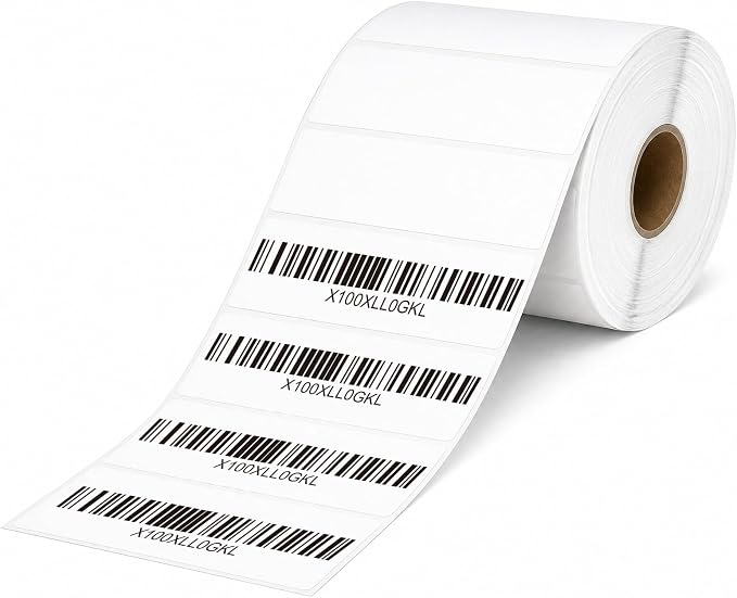 ESSENTIAL 3" x 1" White Direct Thermal Labels for Barcodes, Address | Permanent Adhesive, Compatible with Zebra, Rollo and Other Desktop Printers, 1400 Labels of Roll, 1 Rolls