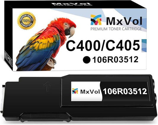 VersaLink C400 C405 Toner Cartridge High-Yield 106R03512 106R03514 106R03515 106R03513 Replacement for Xerox Versa Link C400 C405 C400D C400DN C405N C405DN Printer (Black, 1-Pack)