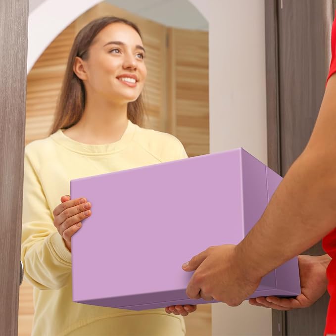 Fuxury Large Poly Mailers 24x24" 300 Pcs, Bulk Shipping Bags for Clothing | Strong Adhesive Shipping Envelopes for Small Business Suppliers,Waterproof Mailers Poly Bags Mailing Envelopes Light Purple