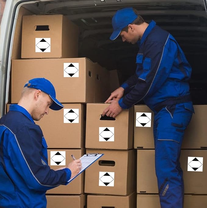 500 Pcs Square Ground Ormd Shipping Labels 2"x 2" New 2026 Dangerous Goods Labels for Warehouse Handling Transport Shipping Blank Diamond Limited Quantity Stickers