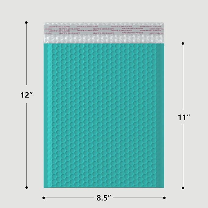 8.5x11 Inch Bubble Mailer 40 Pack, Waterproof Padded Envelopes with Strong Self-Seal Adhesive, Cushioning Shipping Bags with Bright Color for Small Business - Light Green
