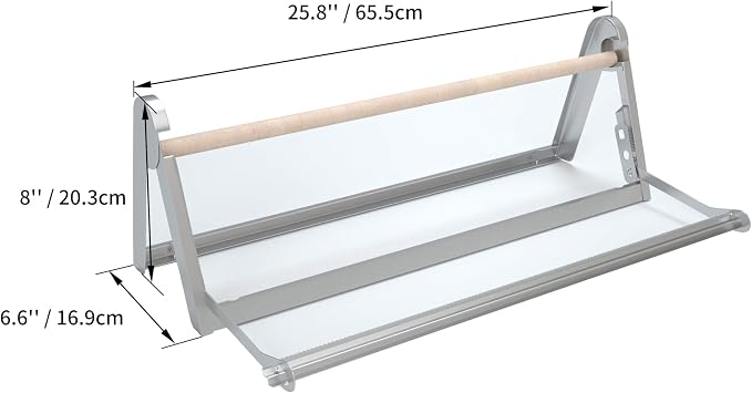 HFS(R) Butcher Paper Roll Holder Dispenser Cutter Wall Mounted or Table Top for Cafe, Artist Studio, Office, Kitchen, Living 24"