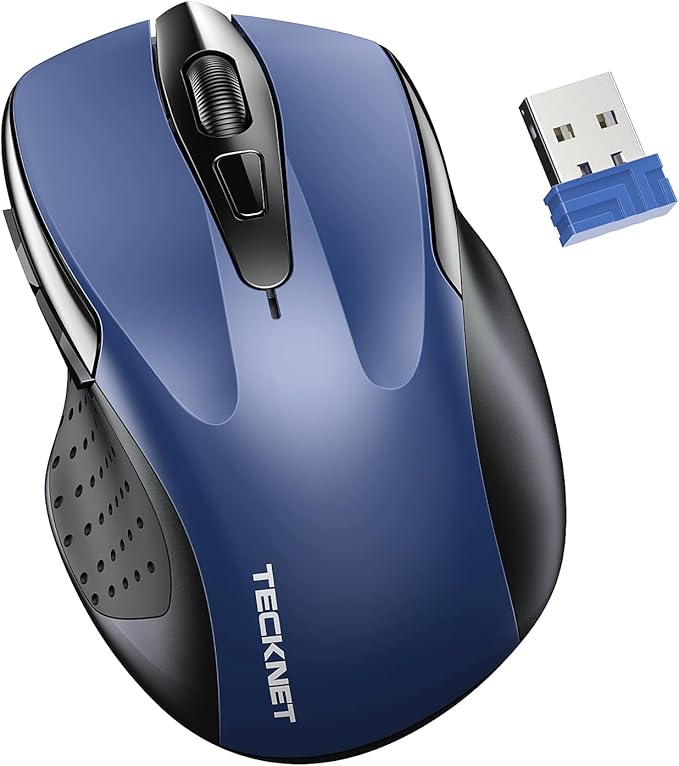 TECKNET Wireless Mouse for Laptop, Silent Mouse Quiet Click, Computer Mice Wireless, 6 Adjustable 4000 DPI Computer Mice
