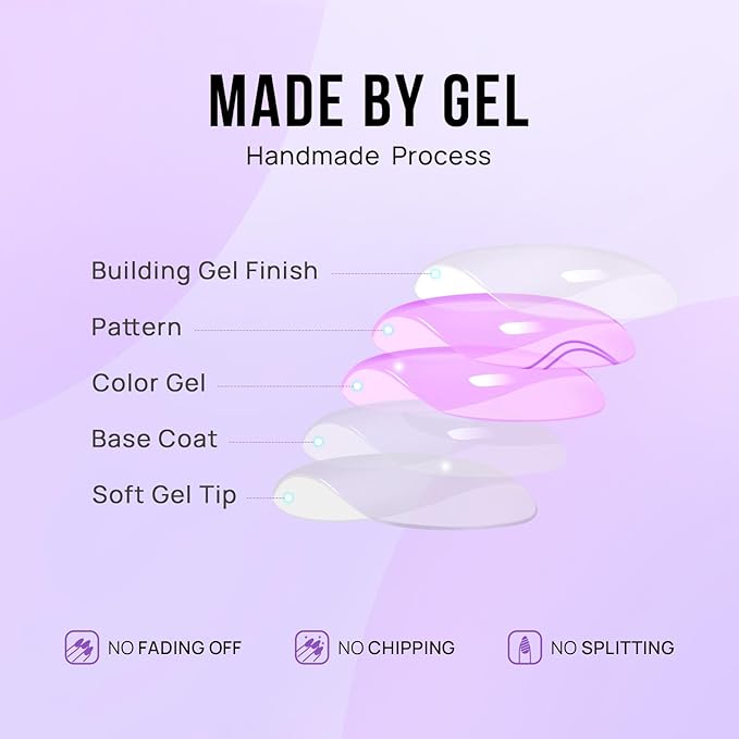 BTArtbox Press On Nails Almond - Medium Cat Eye French Tip Nails with Glue for Daily Nail Art, Fake Nail Extensions In 16 Sizes - 32 Nail Kit, Liquid Radiance