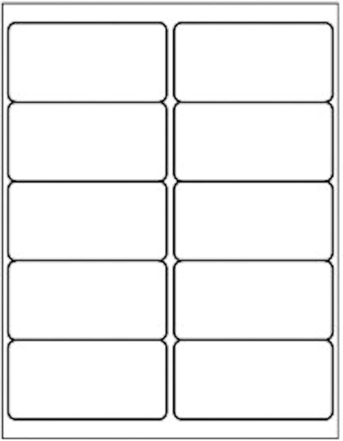10 Up - Shipping Address Labels - 2" x 4" - 250 Labels