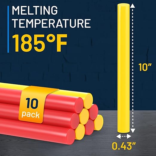 Monstrous Yellow and Red PDR Glue Sticks (10 Pack) - High Adhesion for Precision Paintless Dent Removal – Professional Paintless Dent Repair Glue Sticks
