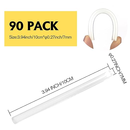 90 Count Hot Glue Sticks 4" Long x .27" Diameter Mini Size Hot Melt Glue Sticks Compatible with Most Glue Guns for Crafting, DIY, Home Repair, Clear - 1 Pack
