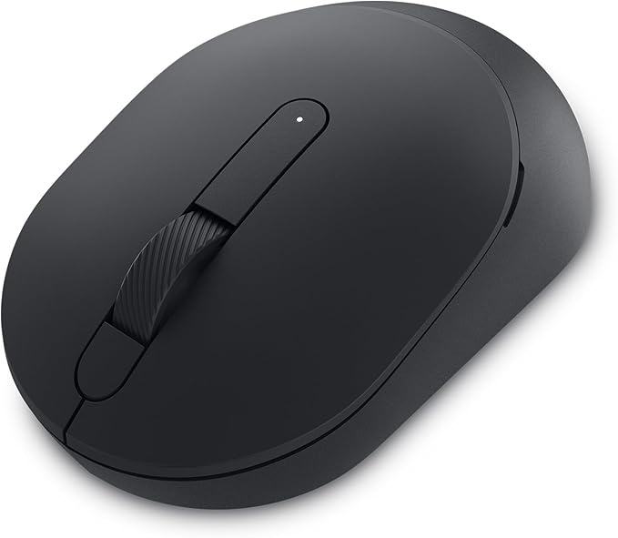 Dell Mobile Wireless Mouse - MS3320W, Wireless - 2.4 GHz, Bluetooth 5.0, Optical LED, Mechanical Scroll, 1600 DPI, 3-Buttons - Black