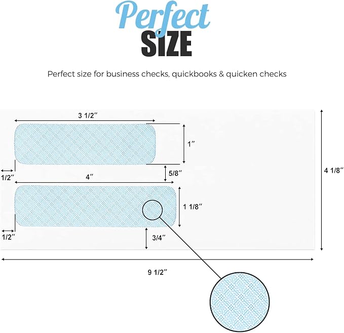 #10 500 Pack Double Window Security Envelopes 4-1/8 x 9-1/2 White | Self Seal Security Envelope for Multiple Business Statements Quickbooks Invoices Return Envelopes and Office Correspondence