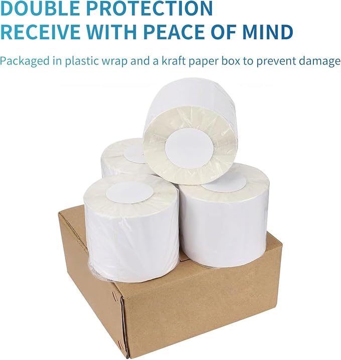 9527 Product 4x6 Blank Direct Thermal Shipping Labels for Zebra 2844 Zp-450 Zp-500 Zp-505 Direct Thermal Labels Printers, Eltron Printer, 250 Label per Roll,Total 16 Rolls 4000 Label