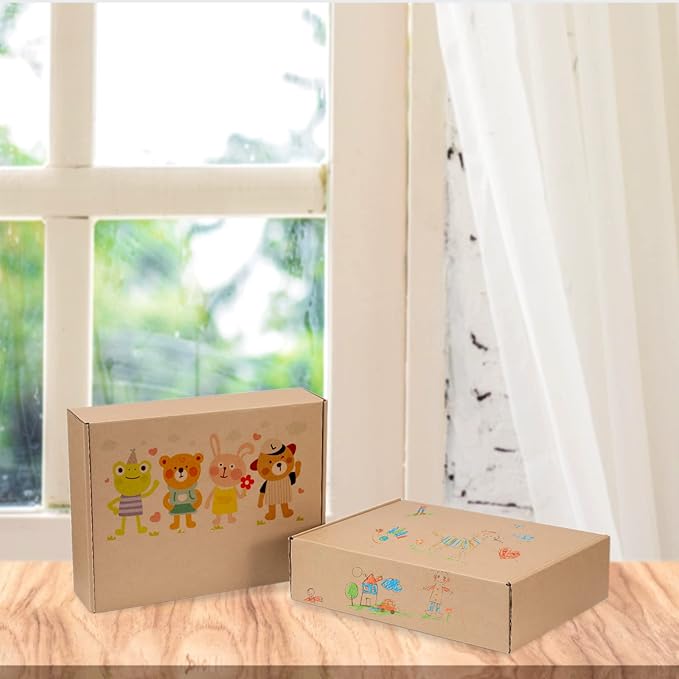 Small Shipping Boxes 6x6x3 Inches - Kraft Brown Corrugated Cardboard Boxes (20-Pack) for Mailing, Packing, Small Business & Gift Packaging - Recyclable & Sturdy