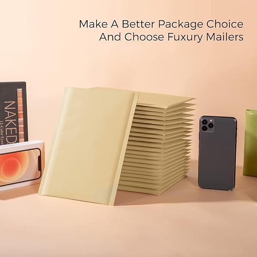 Fuxury Kraft Bubble Mailers 6x10 Inch 600 Pack Self Seal Padded Envelopes | Usable Size 6x9" Strong Adhesion Bubble Envelopes Waterproof Cushioned Padded Mailers Packaging for Small Business #0 Brown