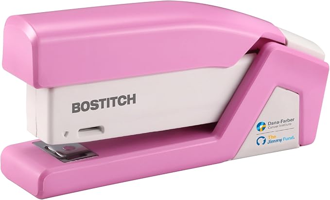 Bostitch Office InCourage Spring-Powered Compact Stapler, 3-in-1, Plastic, Half Strip, 20 Sheet Capacity, BCA Pink (1588)