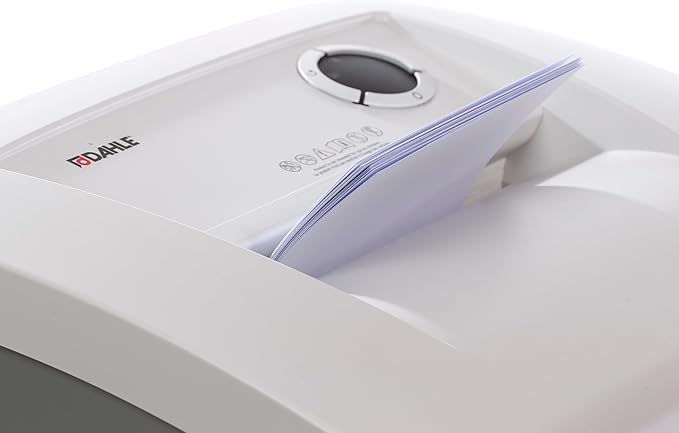 Dahle 50310 Paper Shredder, Cross Cut, P-3 Security, German Engineered, Jam Protection, Oil Free, SmartPower, Shreds CDs, 20 Sheet Max, 23 Gal Bin