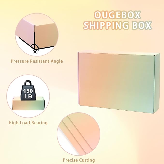 30 Pack 9x6x2 Colorful Shipping Boxes Medium, Mailing Cardboard Boxes for Packaging Small Business