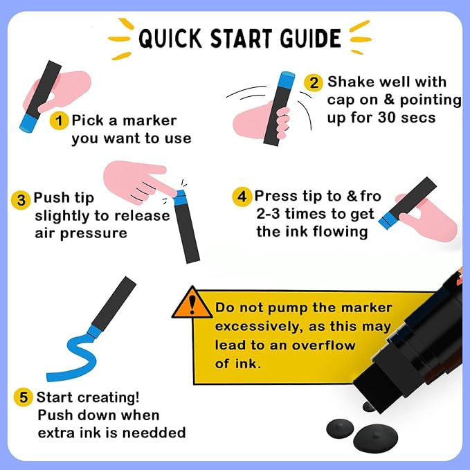 Chalkola 15mm Jumbo Car Window Markers for Glass Washable | 2 White 2 Black | 4, 15mm Thick Chalk Pens Safe Erasable Liquid Chalk Markers for Blackboard, Chalkboards, Glass Board, Auto, Mirror, Wedding