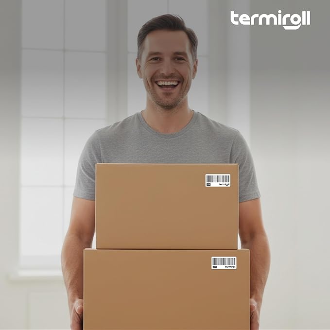 2x1 Thermal Labels – 10,000 Barcode & Address Labels/10 Rolls for Shipping, SKU & Inventory Stickers, Compatible with Rollo, Zebra, Munbyn, iDPRT & Direct Thermal Printers