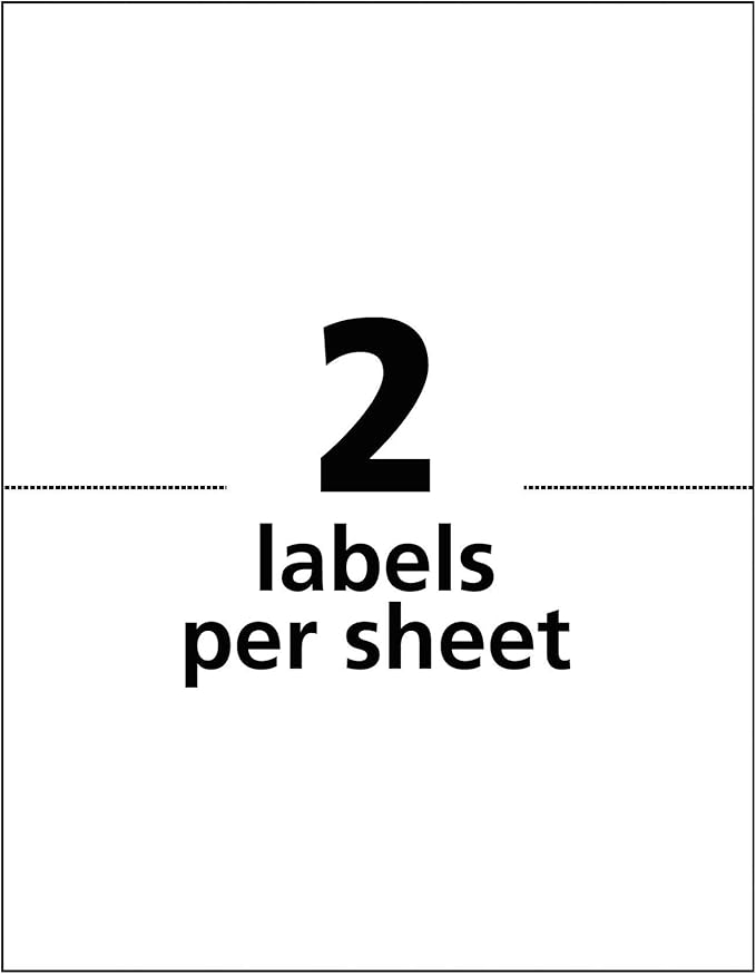 Shipping Labels(1000 Labels), LabelMore Half Sheet Shipping Label for Laser & Inkjet Printers,8.5" x 5.5" Self Adhesive Address Labels-White