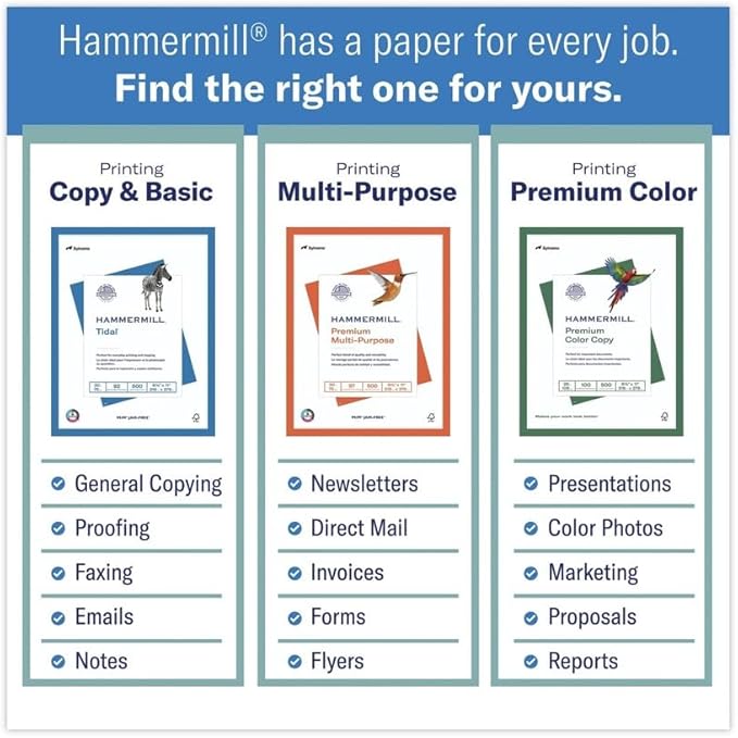 Hammermill Colored Paper, 20 lb Canary Printer Paper, 8.5 x 11-10 Ream (5,000 Sheets) - Made in the USA, Pastel Paper, 103341C